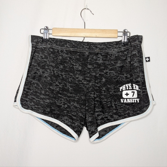 Andrew Christian Mens Black Sheer Mottled Varsity Runner Shorts XL NWT - Picture 1 of 6